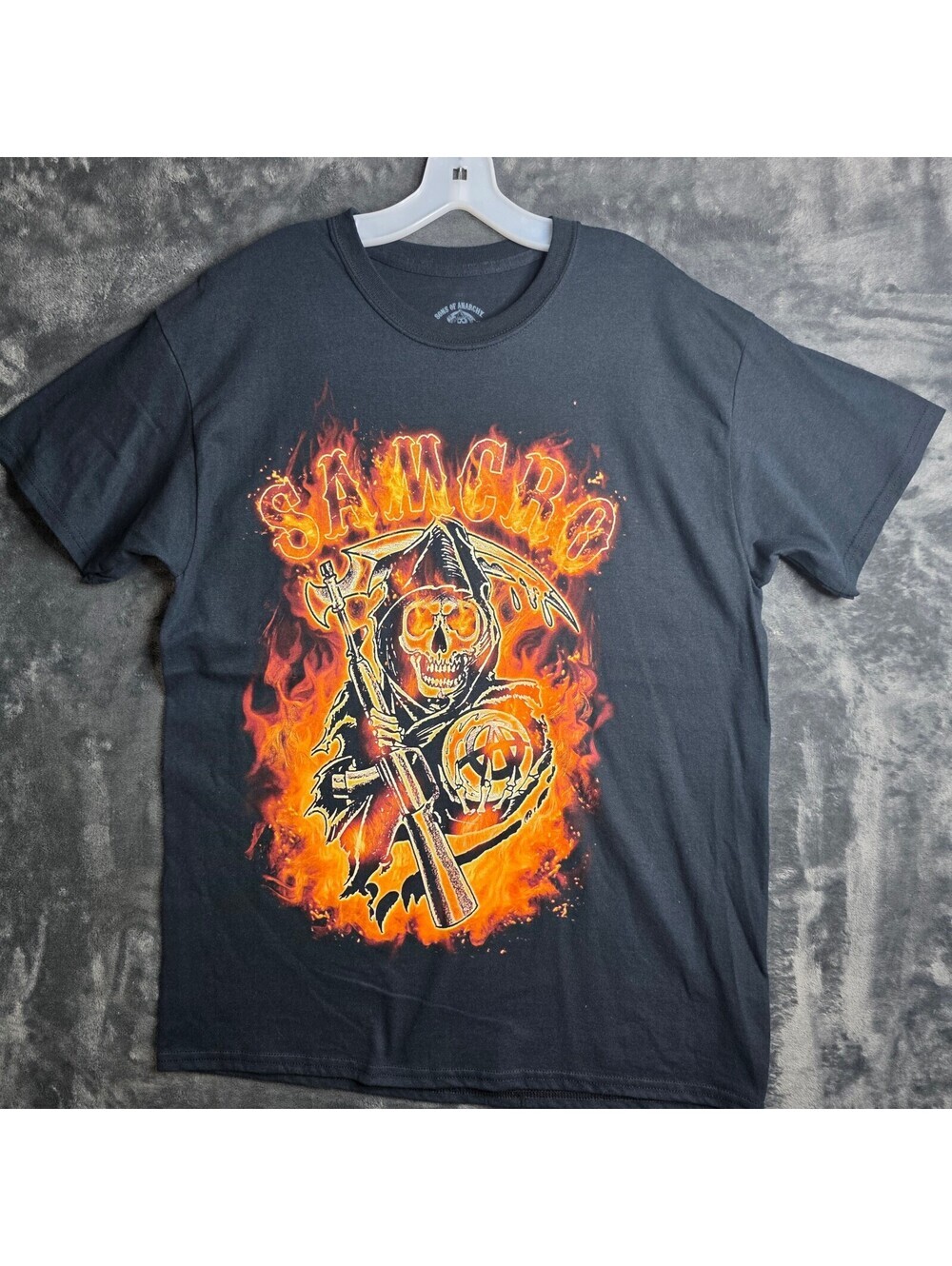 Sons Of Anarchy SAMCRO Reaper Mens Tshirt Sz Large